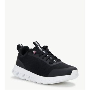 Love & Sports Black Lace-Up Tech Running Sneakers